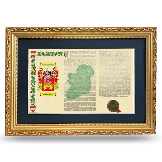 McBrannynd Deluxe Armorial Landscape Framed - Gold