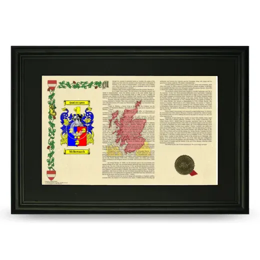 McBretnach Deluxe Armorial Landscape Framed- Black