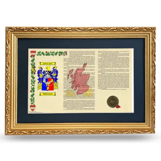 McBretnach Deluxe Armorial Landscape Framed - Gold