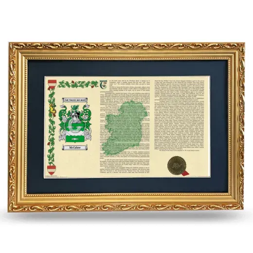 McCabee Deluxe Armorial Landscape Framed - Gold