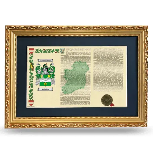 McCahey Deluxe Armorial Landscape Framed - Gold