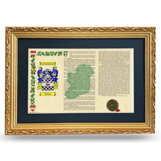 McCans Deluxe Armorial Landscape Framed - Gold