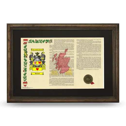 McCard Deluxe Armorial Landscape Framed - Brown
