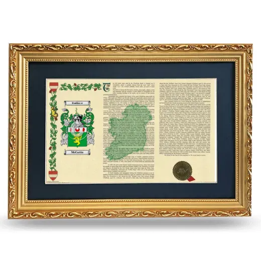 McCartin Deluxe Armorial Landscape Framed - Gold