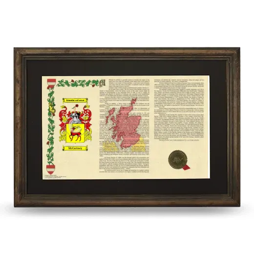 McCartney Deluxe Armorial Landscape Framed - Brown