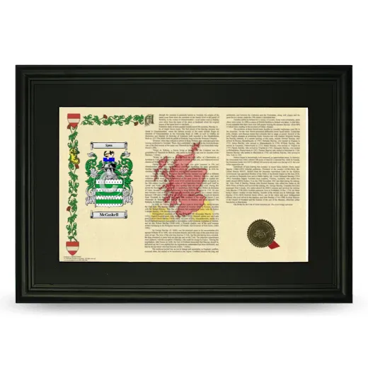 McCaskell Deluxe Armorial Landscape Framed- Black