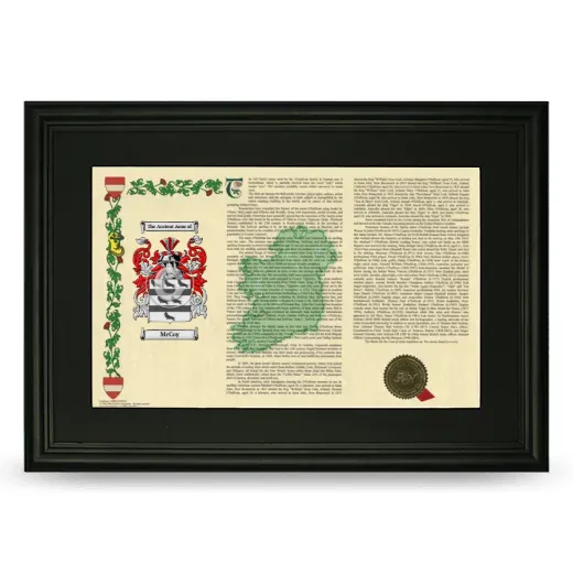 McCoy Deluxe Armorial Landscape Framed- Black