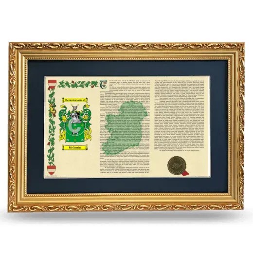 McCurtin Deluxe Armorial Landscape Framed - Gold