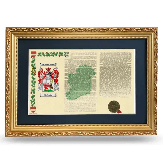 McEnulty Deluxe Armorial Landscape Framed - Gold