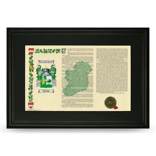 McErlain Deluxe Armorial Landscape Framed- Black