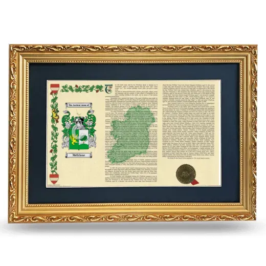 McErlane Deluxe Armorial Landscape Framed - Gold