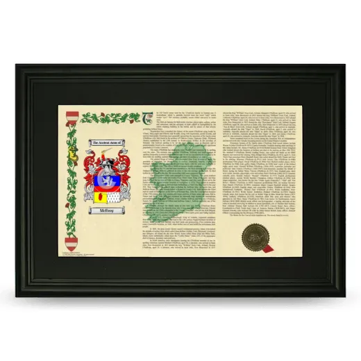 McEvoy Deluxe Armorial Landscape Framed- Black
