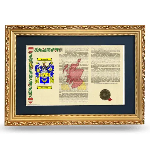 McGilvrey Deluxe Armorial Landscape Framed - Gold