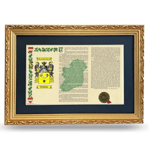 McGlinchy Deluxe Armorial Landscape Framed - Gold