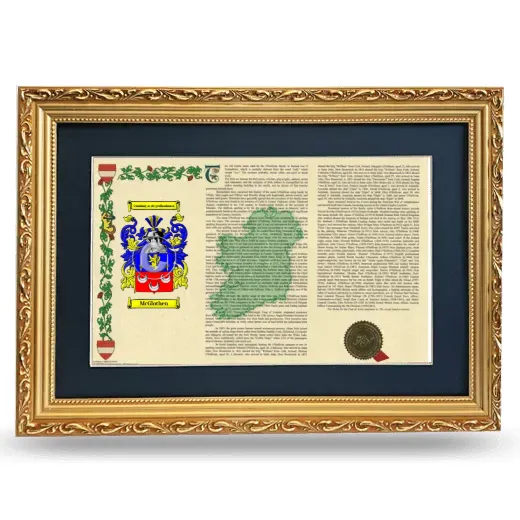 McGlothen Deluxe Armorial Landscape Framed - Gold