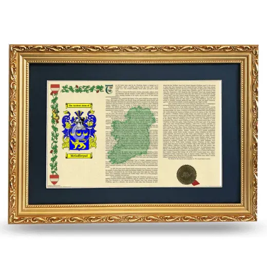 McGofferynd Deluxe Armorial Landscape Framed - Gold