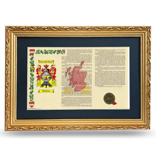 McGovant Deluxe Armorial Landscape Framed - Gold