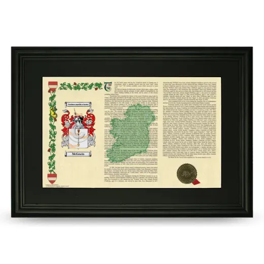 McGowin Deluxe Armorial Landscape Framed- Black