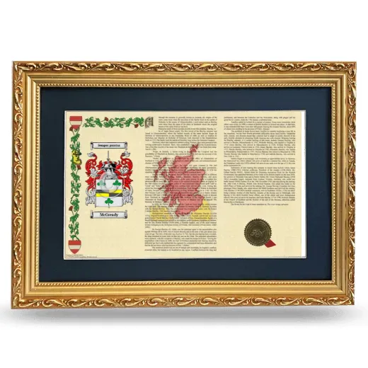 McGready Deluxe Armorial Landscape Framed - Gold