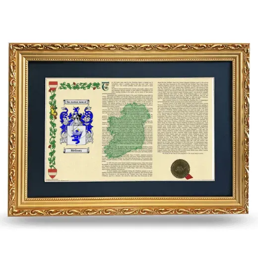McGrory Deluxe Armorial Landscape Framed - Gold