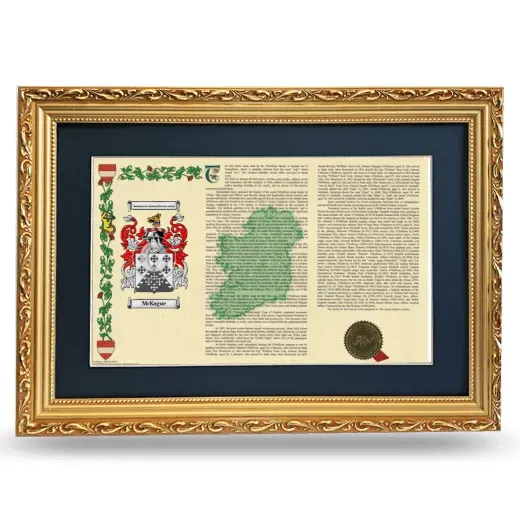 McKague Deluxe Armorial Landscape Framed - Gold