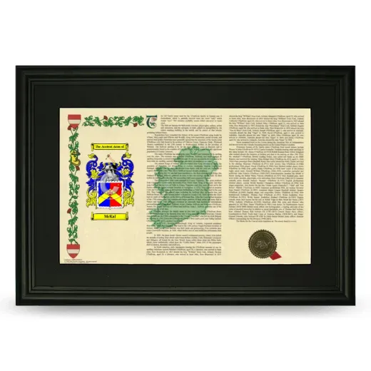 McKal Deluxe Armorial Landscape Framed- Black