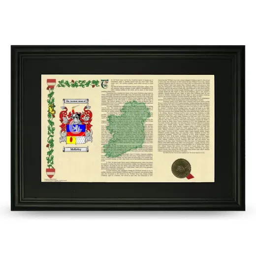 McKelvy Deluxe Armorial Landscape Framed- Black