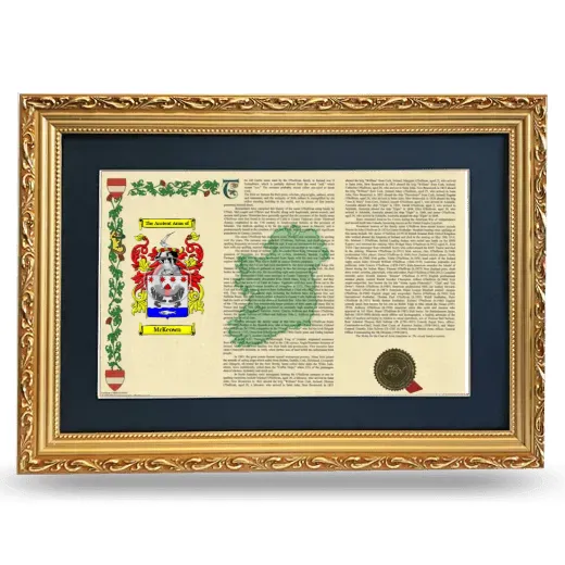 McKeown Deluxe Armorial Landscape Framed - Gold