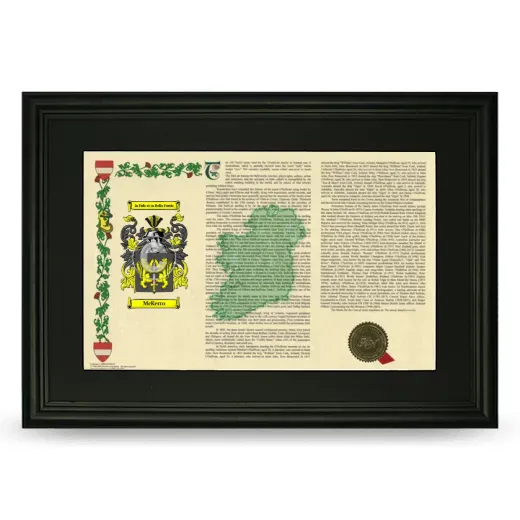 McKerro Deluxe Armorial Landscape Framed- Black
