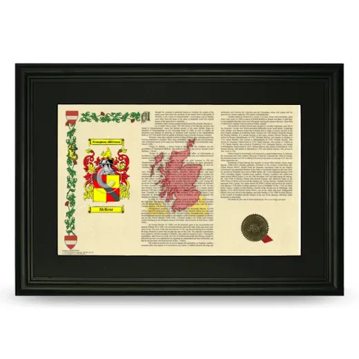 McKeur Deluxe Armorial Landscape Framed- Black