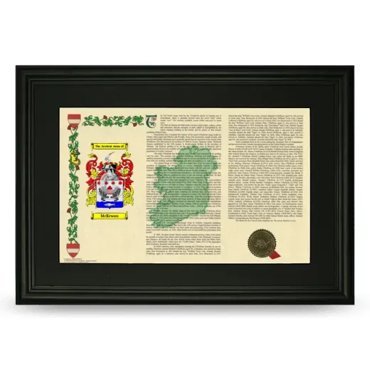 McKewan Deluxe Armorial Landscape Framed- Black