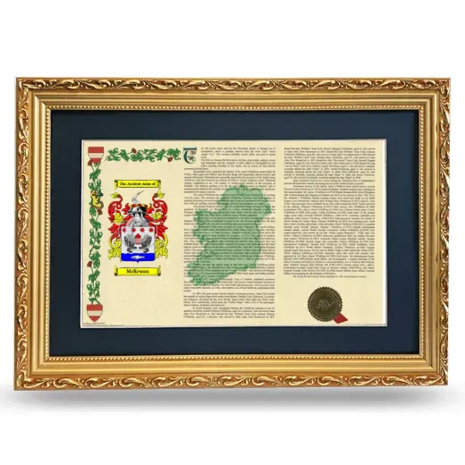 McKewan Deluxe Armorial Landscape Framed - Gold