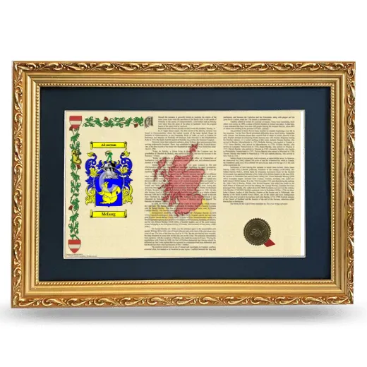 McLurg Deluxe Armorial Landscape Framed - Gold