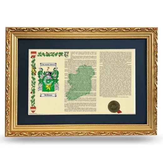 McManus Deluxe Armorial Landscape Framed - Gold