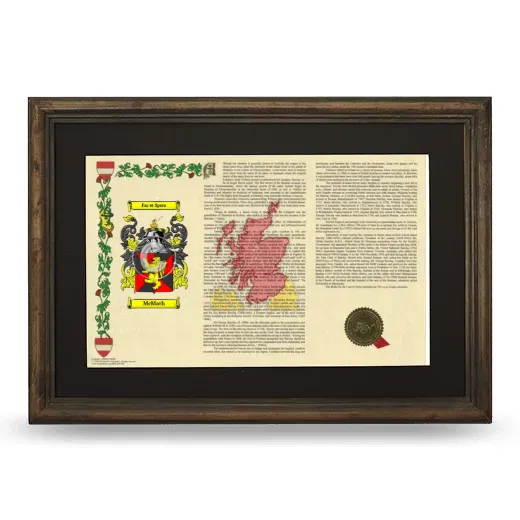 McMath Deluxe Armorial Landscape Framed - Brown
