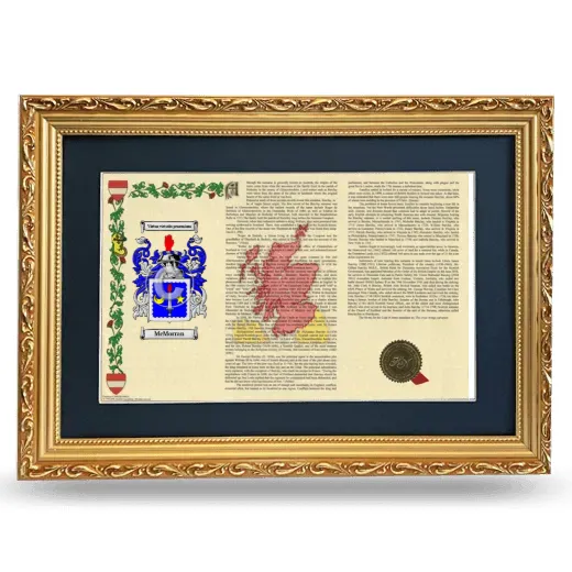 McMorran Deluxe Armorial Landscape Framed - Gold