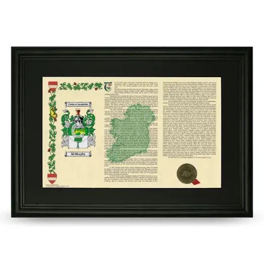 McMurphy Deluxe Armorial Landscape Framed- Black