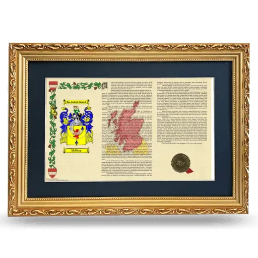 McNary Deluxe Armorial Landscape Framed - Gold