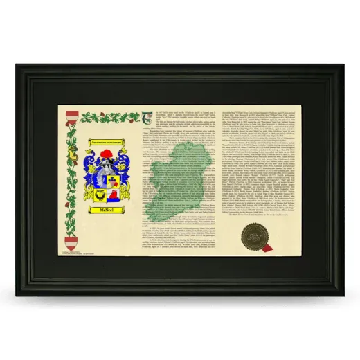 McNeel Deluxe Armorial Landscape Framed- Black