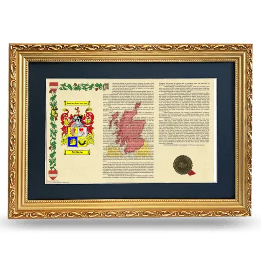 McOmie Deluxe Armorial Landscape Framed - Gold