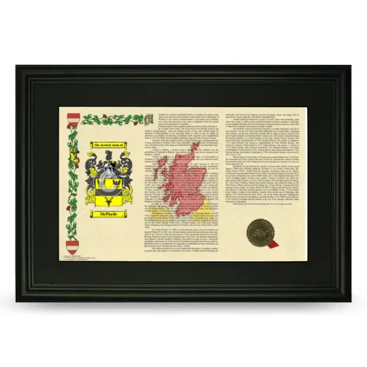 McPhaile Deluxe Armorial Landscape Framed- Black