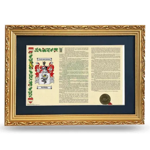 McPhilip Deluxe Armorial Landscape Framed - Gold