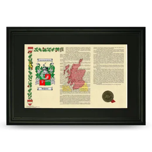 McQuery Deluxe Armorial Landscape Framed- Black