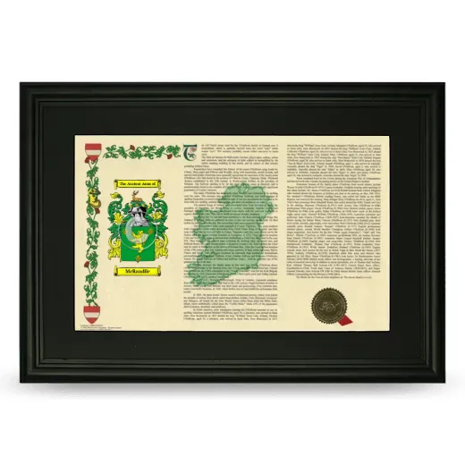 McRandile Deluxe Armorial Landscape Framed- Black