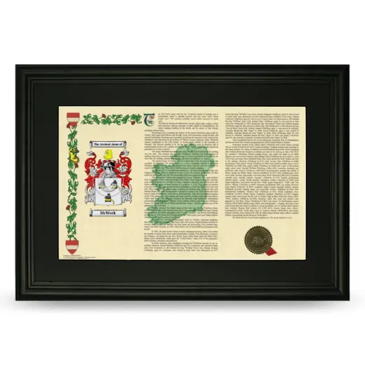 McWork Deluxe Armorial Landscape Framed- Black