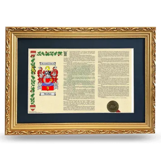 Meachyn Deluxe Armorial Landscape Framed - Gold