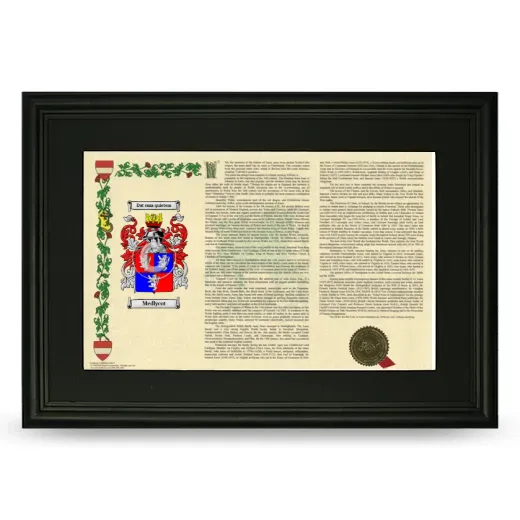 Medlycot Deluxe Armorial Landscape Framed- Black