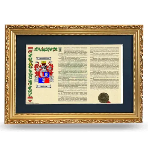 Medlycott Deluxe Armorial Landscape Framed - Gold