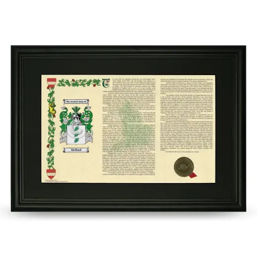 Mefford Deluxe Armorial Landscape Framed- Black