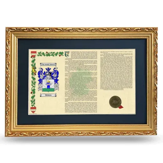 Meieres Deluxe Armorial Landscape Framed - Gold
